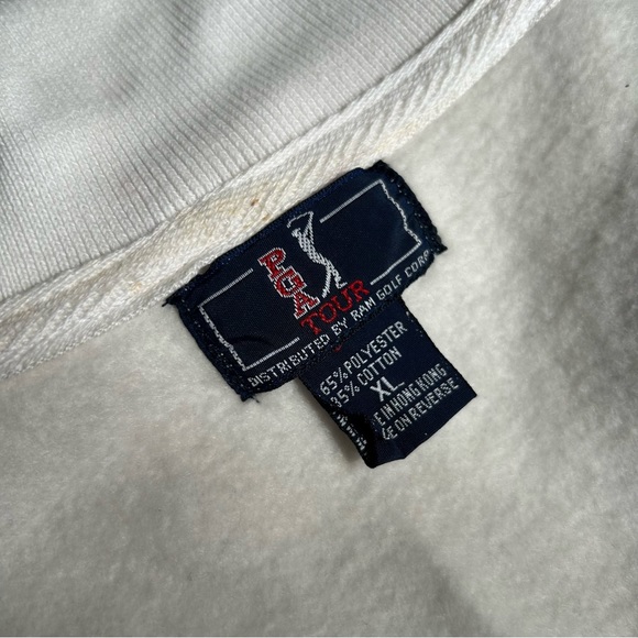 Vintage 80s 90s Men’s Red White and Blue Striped Sweatshirt - Picture 15 of 16